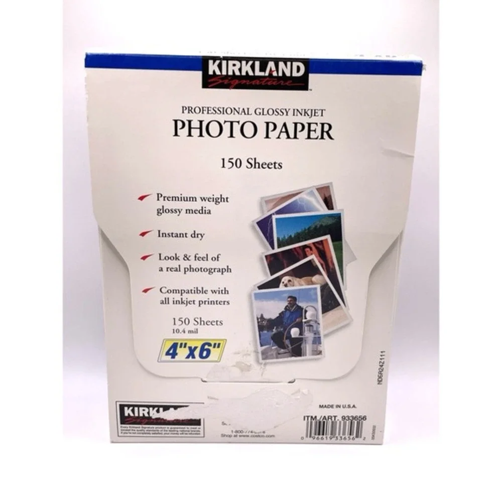 Kirkland Signature Professional Glossy Inkjet Photo Paper 4x6 272 Sheets‎